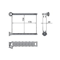 MAHLE AH 272 000S Wärmetauscher, Innenraumheizung