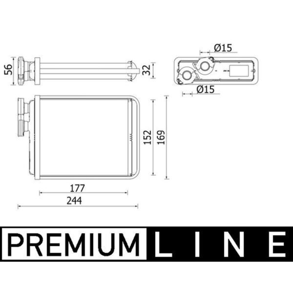 MAHLE AH 277 000P Wärmetauscher, Innenraumheizung