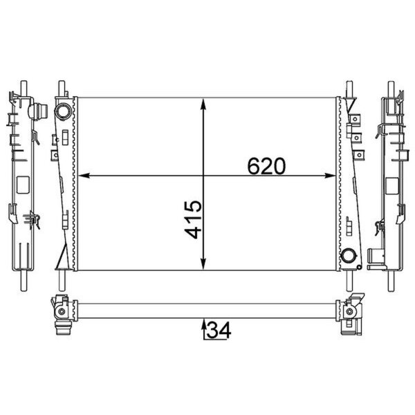 MAHLE CR 1348 000S Kühler, Motorkühlung
