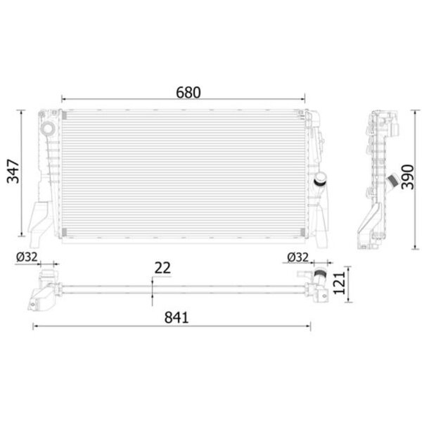 MAHLE CR 2318 000P Kühler, Motorkühlung