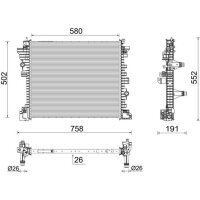 MAHLE CR 2598 000P Kühler, Motorkühlung