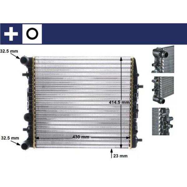 MAHLE CR 454 000S Kühler, Motorkühlung