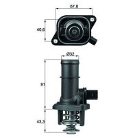 MAHLE TI 16 105 Thermostat, Kühlmittel