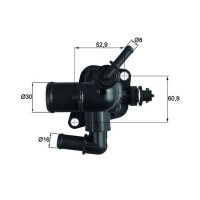 MAHLE TI 251 88D Thermostat, Kühlmittel