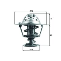 MAHLE TX 184 78D Thermostat, Kühlmittel