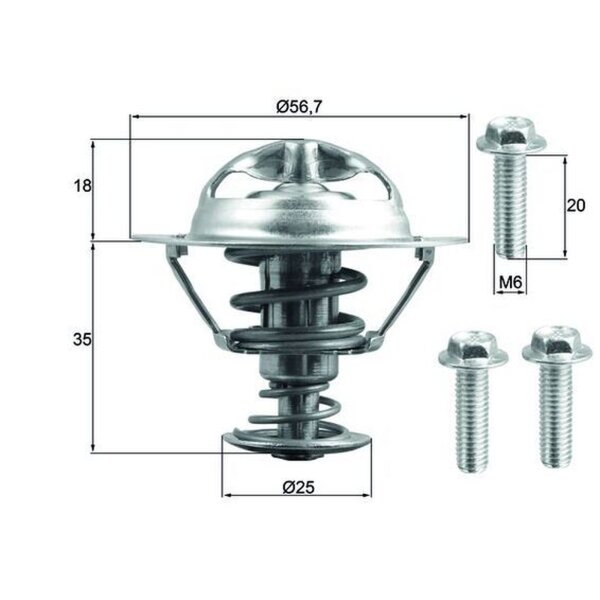 MAHLE TX 202 90D Thermostat, Kühlmittel