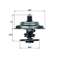 MAHLE TX 23 83D Thermostat, Kühlmittel