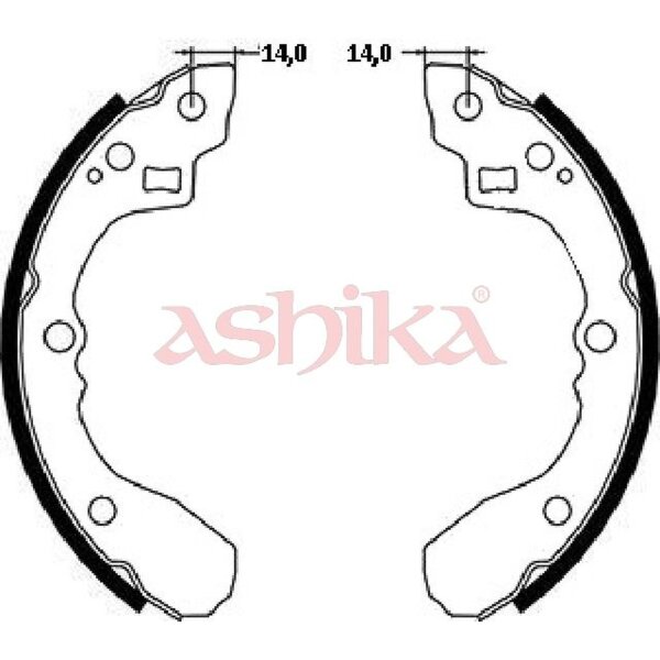 ASHIKA 55-03-398 Bremsbackensatz