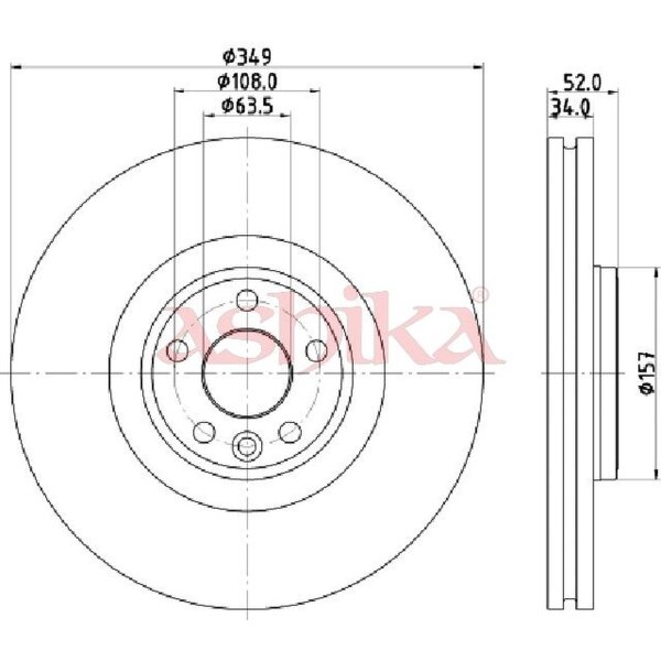 ASHIKA 60-0L-L17 Bremsscheibe