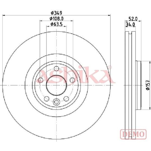 ASHIKA 60-0L-L17C Bremsscheibe