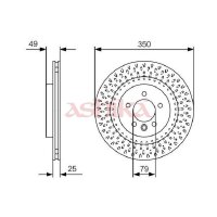 ASHIKA 61-0L-L13C Bremsscheibe
