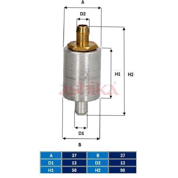 ASHIKA 10-GAS10S Kraftstofffilter