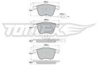 TOMEX Brakes TX 17-12 Bremsbelagsatz, Scheibenbremse
