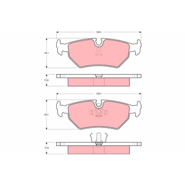 TRW GDB1109 Bremsbelagsatz, Scheibenbremse