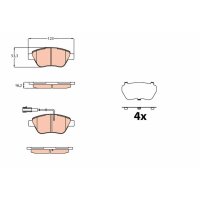 TRW GDB2164 Bremsbelagsatz, Scheibenbremse