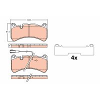 TRW GDB2306 Bremsbelagsatz, Scheibenbremse