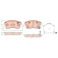 TRW GDB2310 Bremsbelagsatz, Scheibenbremse