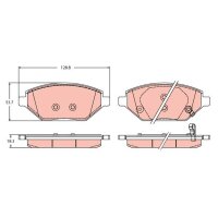 TRW GDB2425 Bremsbelagsatz, Scheibenbremse
