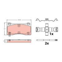 TRW GDB2448 Bremsbelagsatz, Scheibenbremse