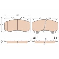 TRW GDB3560 Bremsbelagsatz, Scheibenbremse