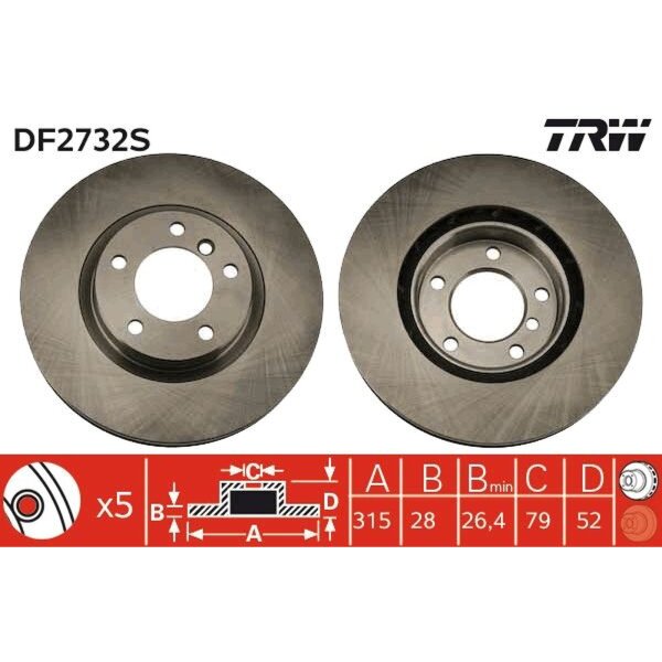 TRW DF2732S Bremsscheibe