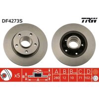 TRW DF4273S Bremsscheibe
