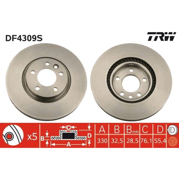 TRW DF4309S Bremsscheibe