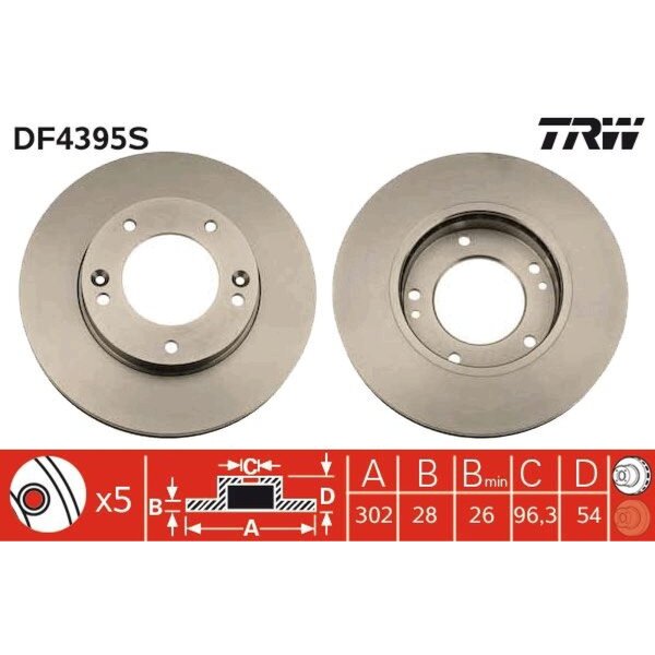 TRW DF4395S Bremsscheibe