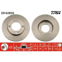 TRW DF4395S Bremsscheibe