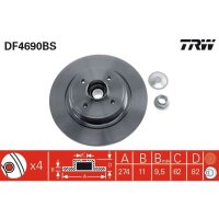 TRW DF4690BS Bremsscheibe