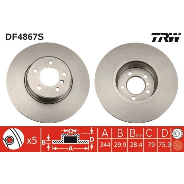 TRW DF4867S Bremsscheibe