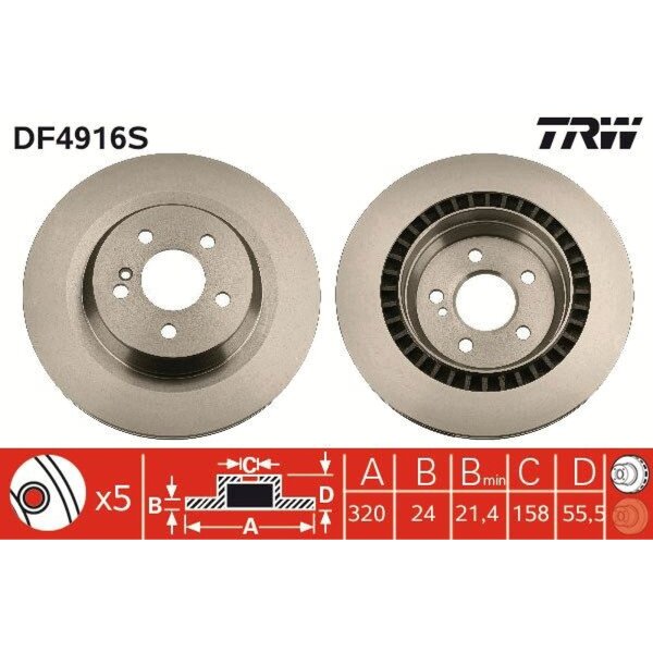 TRW DF4916S Bremsscheibe
