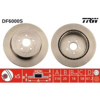 TRW DF6000S Bremsscheibe