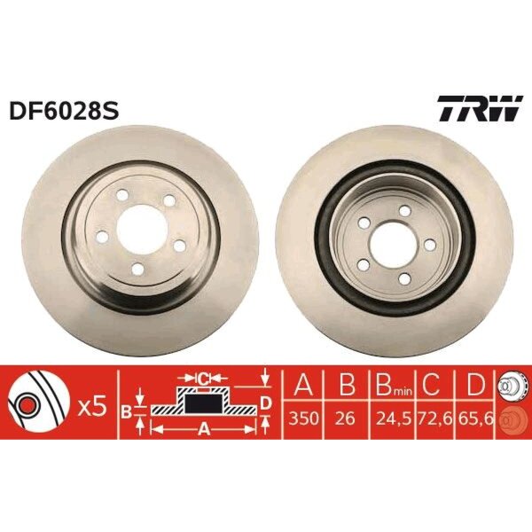 TRW DF6028S Bremsscheibe