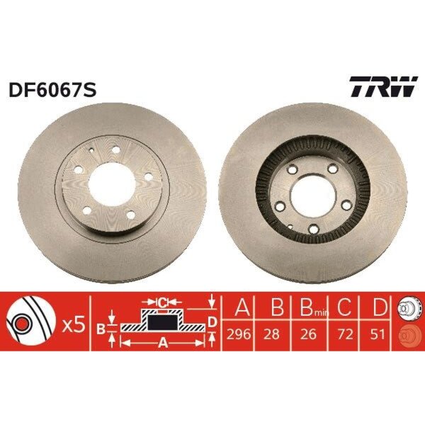 TRW DF6067S Bremsscheibe