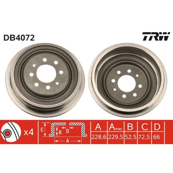 TRW DB4072 Bremstrommel