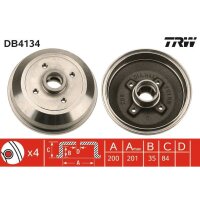 TRW DB4134 Bremstrommel