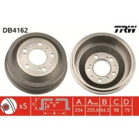TRW DB4162 Bremstrommel