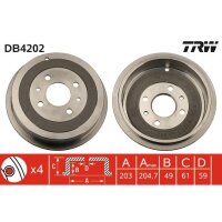 TRW DB4202 Bremstrommel