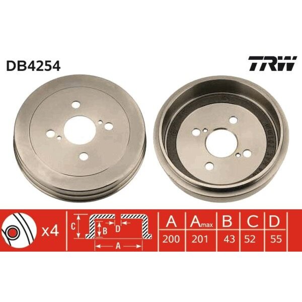 TRW DB4254 Bremstrommel