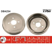 TRW DB4254 Bremstrommel