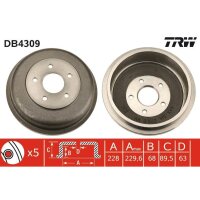 TRW DB4309 Bremstrommel