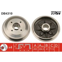 TRW DB4310 Bremstrommel