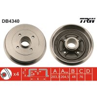 TRW DB4340 Bremstrommel