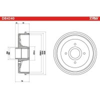 TRW DB4340 Bremstrommel