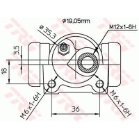 TRW BWD301 Radbremszylinder
