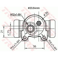 TRW BWF153 Radbremszylinder