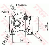 TRW BWF166 Radbremszylinder