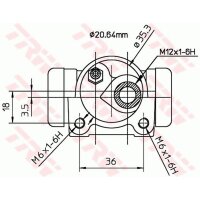 TRW BWF167 Radbremszylinder