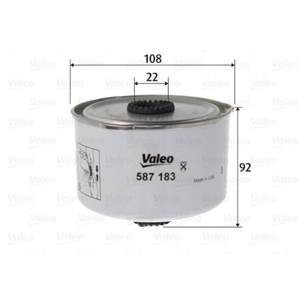 VALEO 587183 Kraftstofffilter